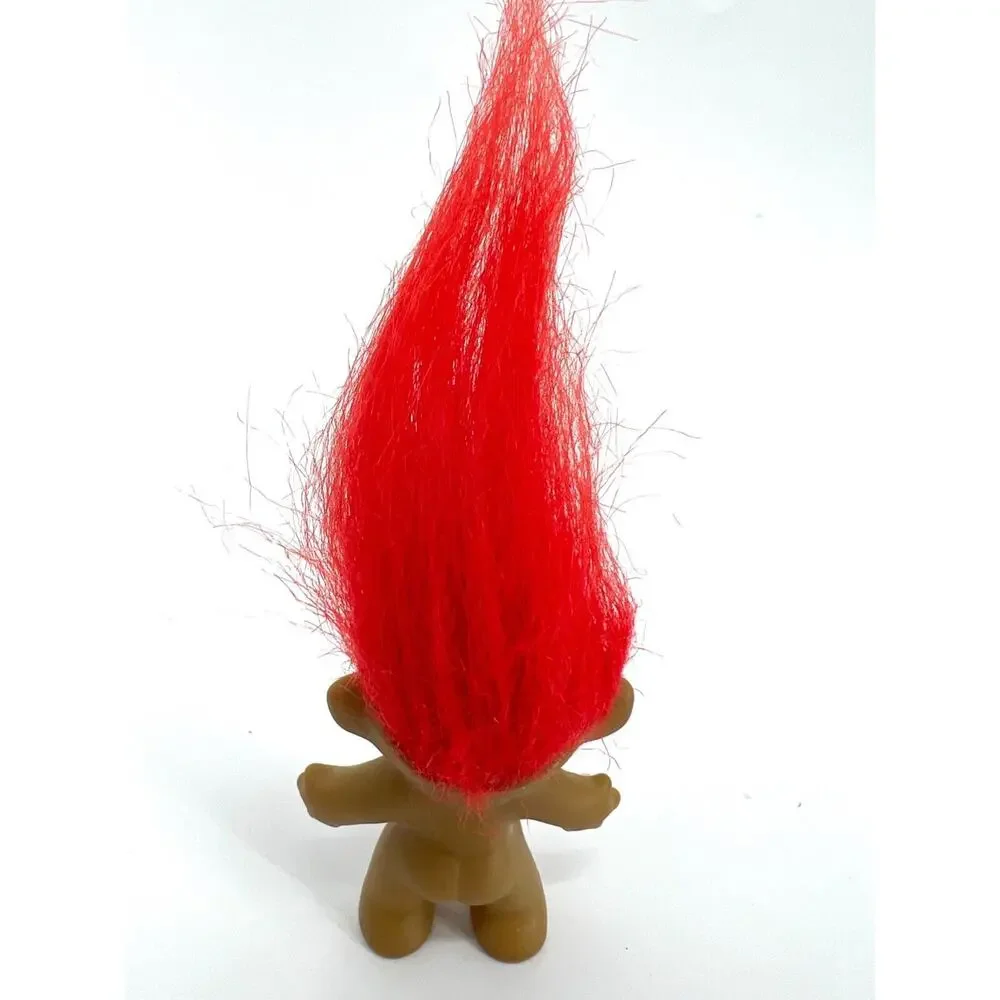 Vintage Lucky Troll Doll Red Hair Red Eyes